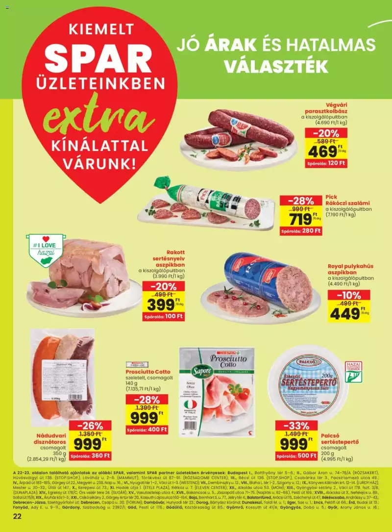 Spar Extra ajánlat! 3 oldal