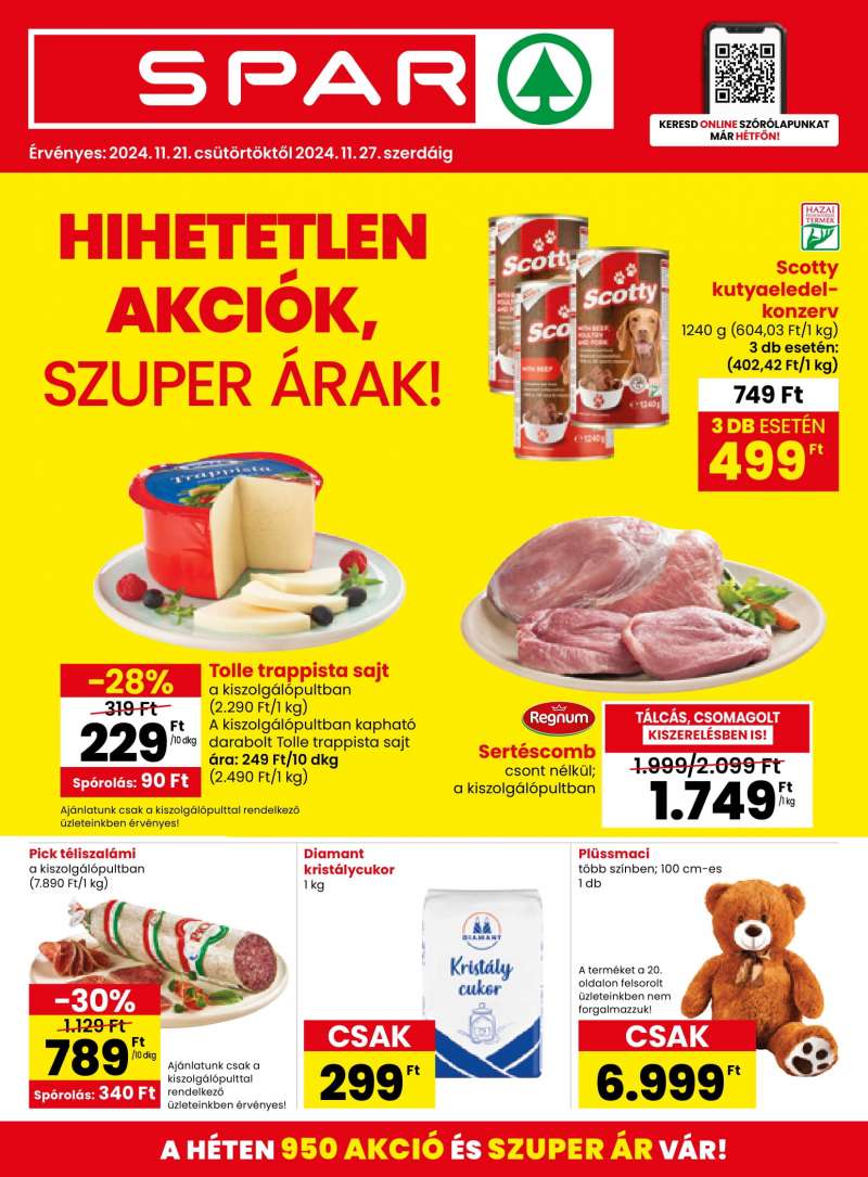 Spar Akciós Újság 1 oldal