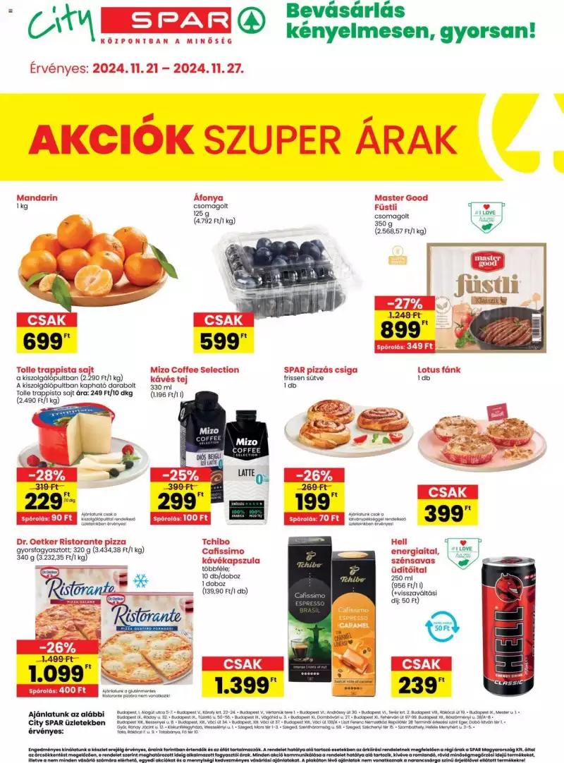 Spar City Spar szórólap 1 oldal