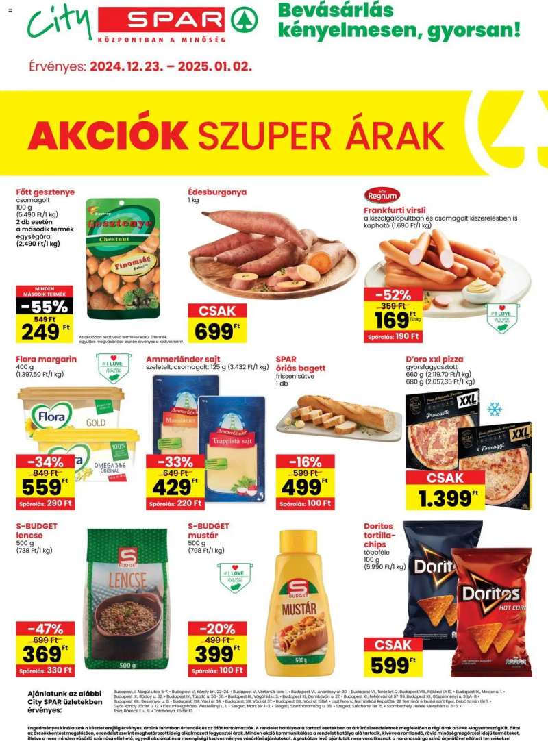 Spar City Spar szórólap 1 oldal