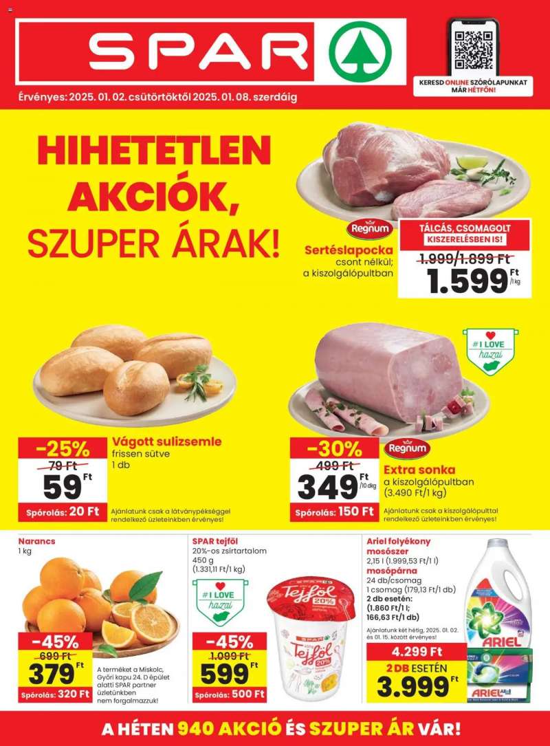 Spar Akciós újság Spar 1 oldal