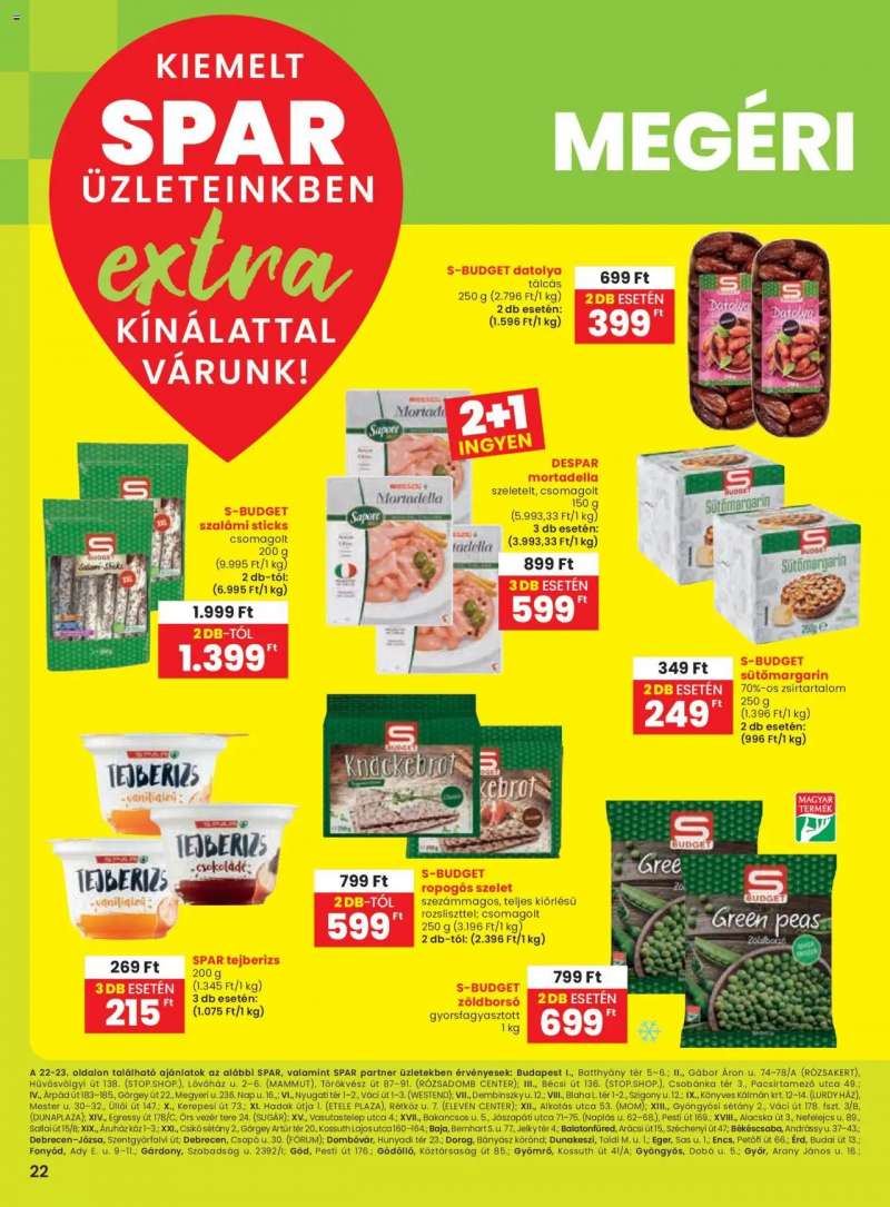 Spar Extra ajánlat! 3 oldal