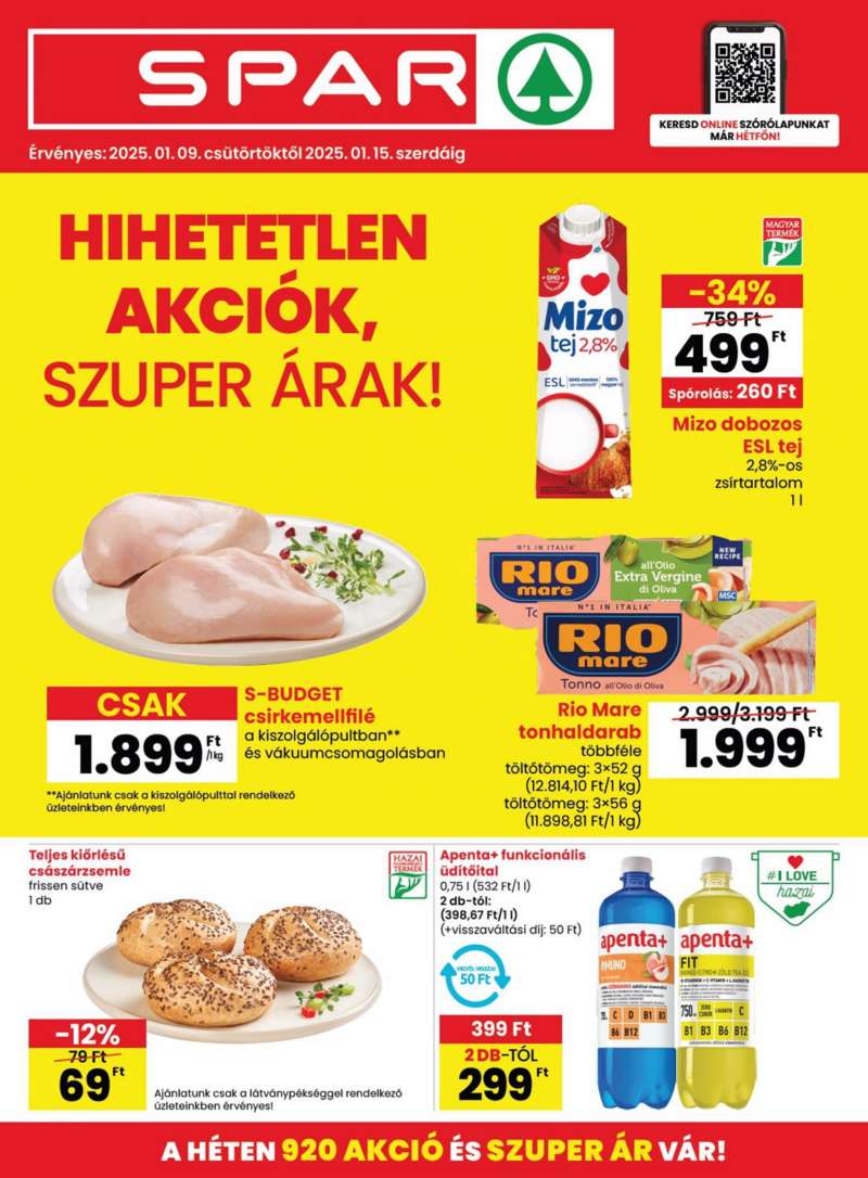 Spar Akciós Újság 1 oldal