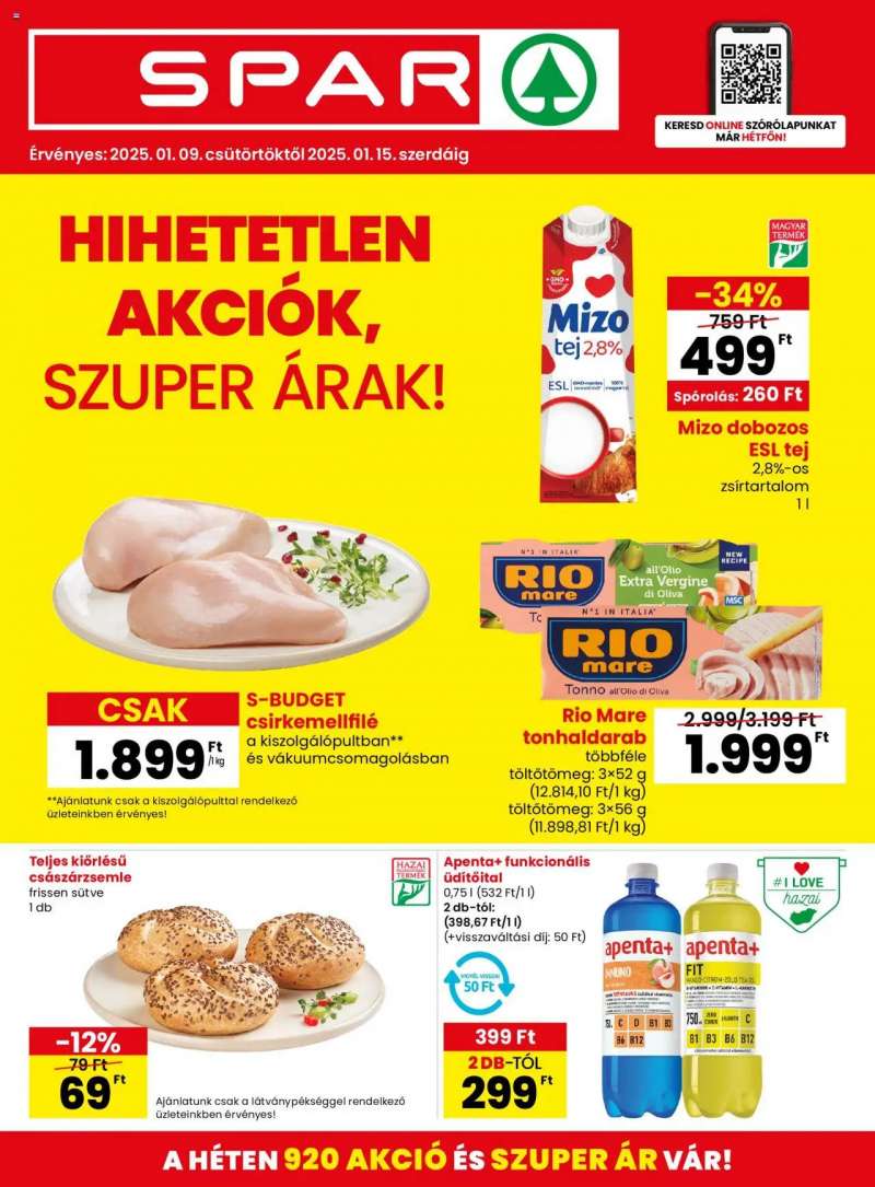 Spar Akciós újság Spar 1 oldal