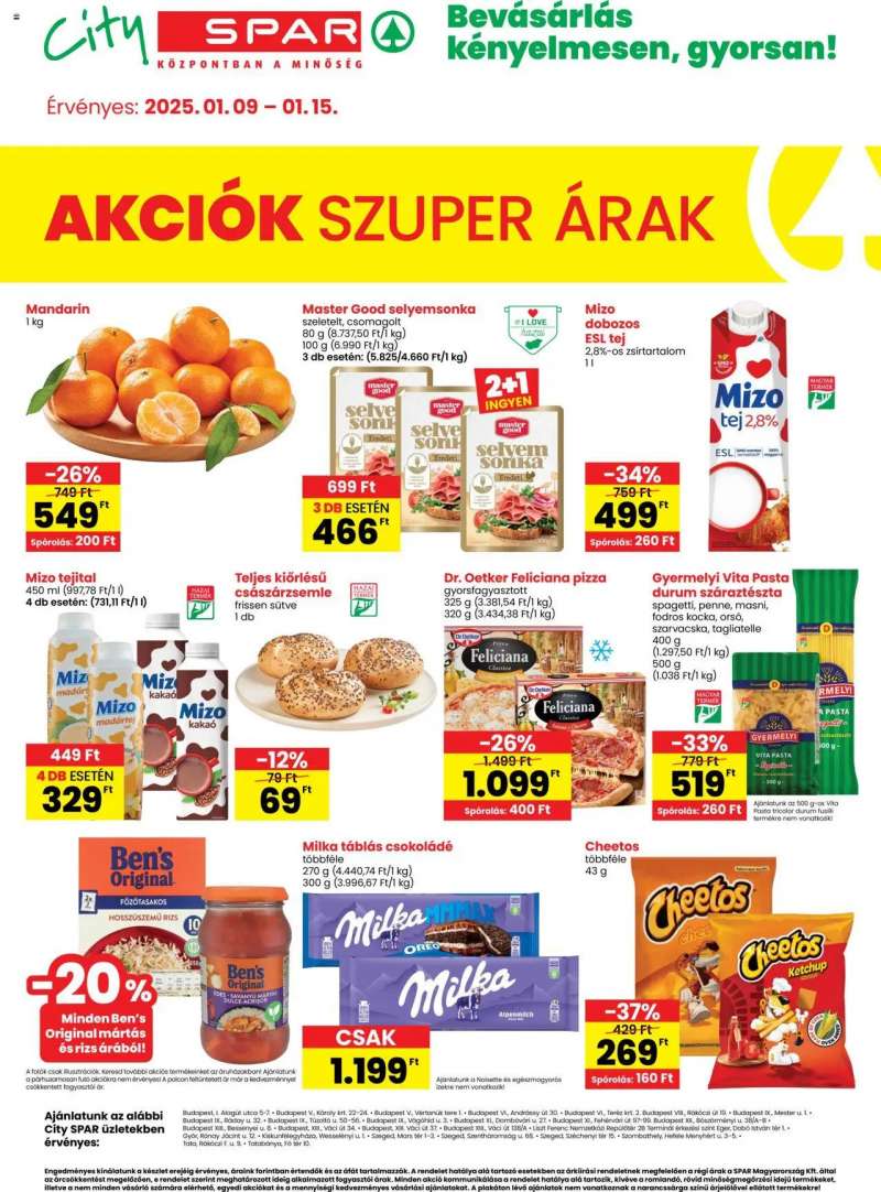 Spar City Spar szórólap 1 oldal