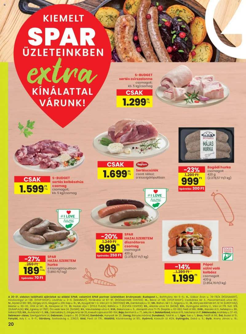 Spar Extra ajánlat! 1 oldal