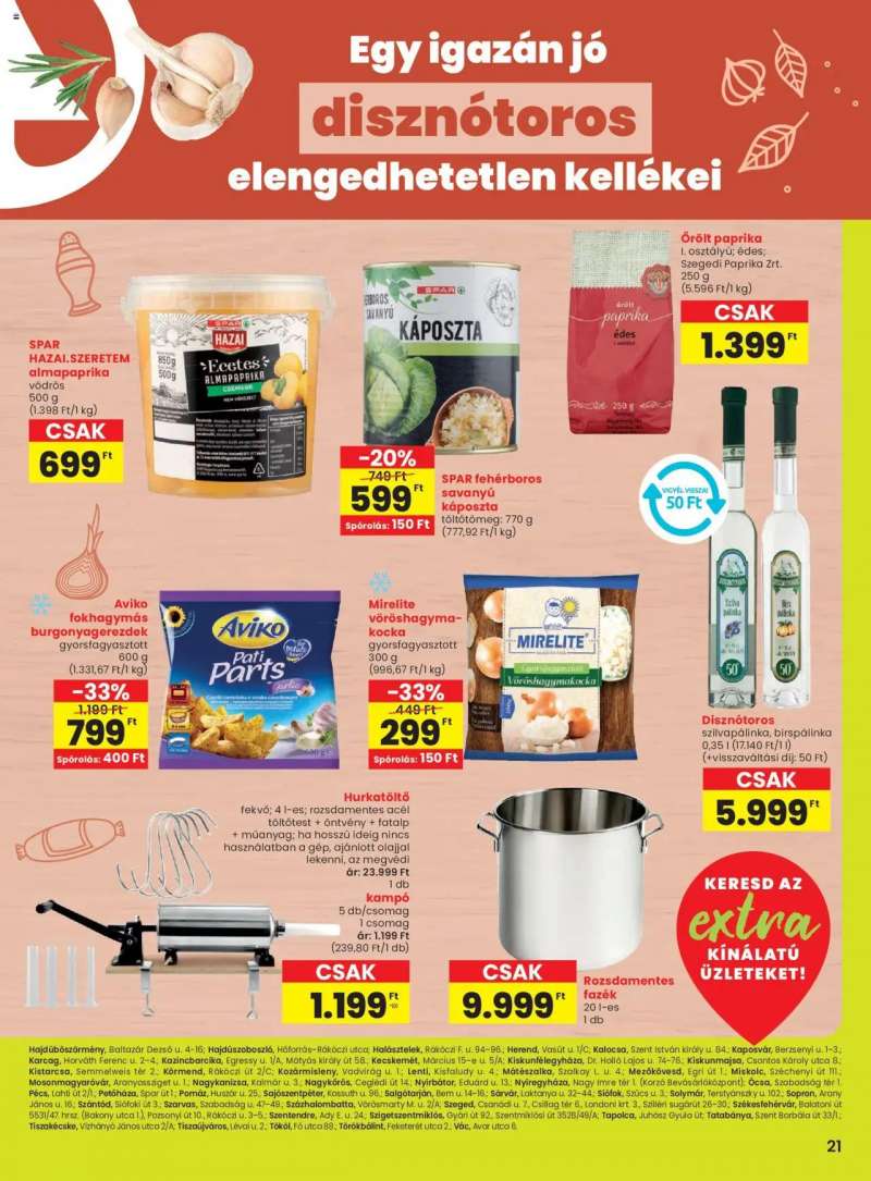 Spar Extra ajánlat! 2 oldal