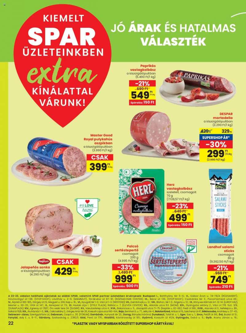 Spar Extra ajánlat! 3 oldal