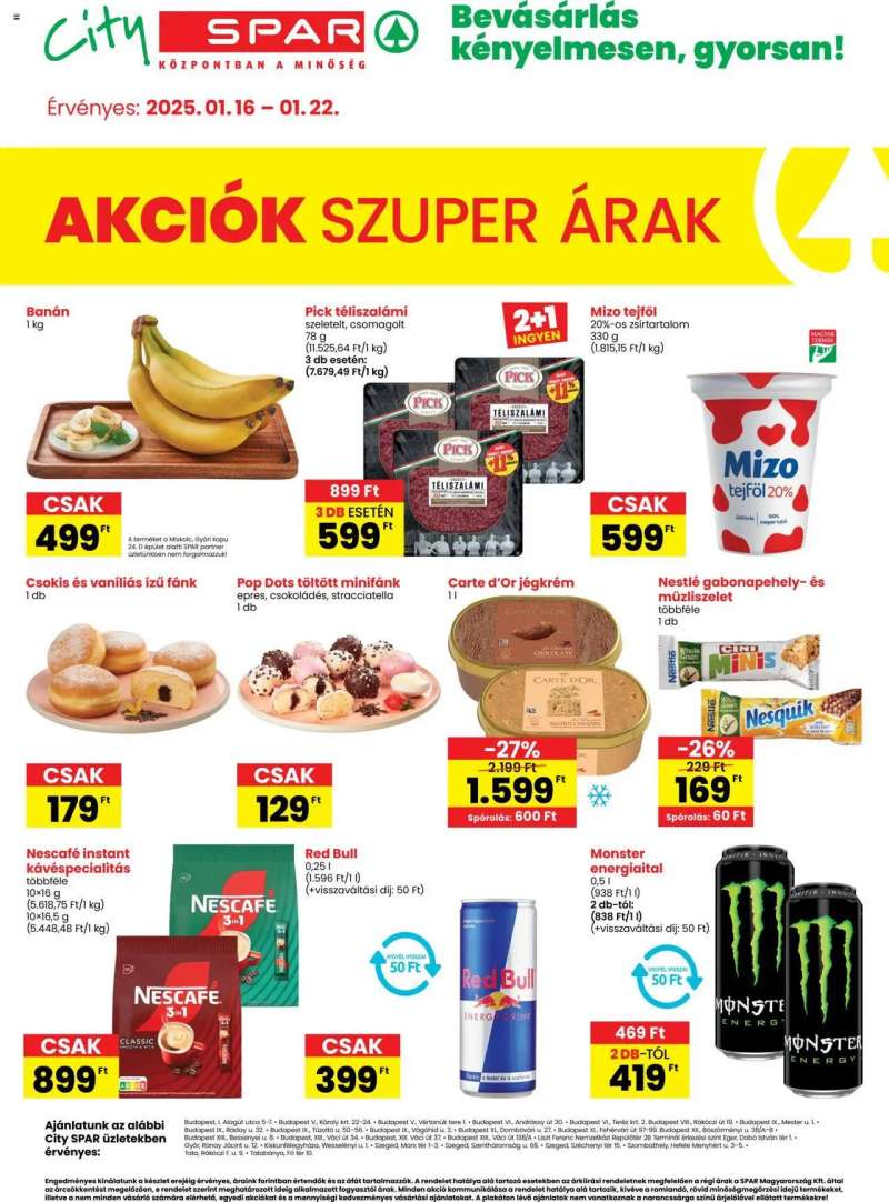 Spar City Spar szórólap 1 oldal