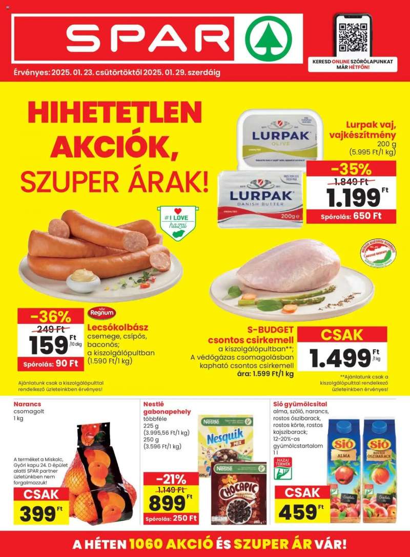 Spar Akciós újság Spar 1 oldal