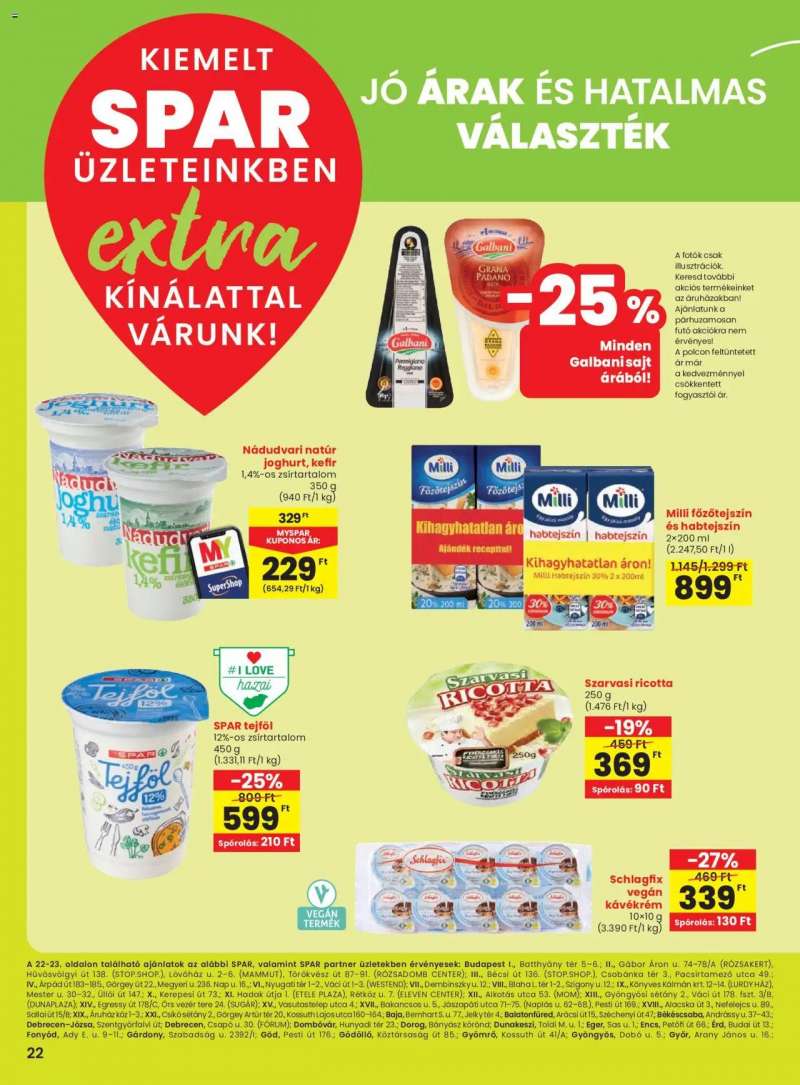 Spar Extra ajánlat! 3 oldal