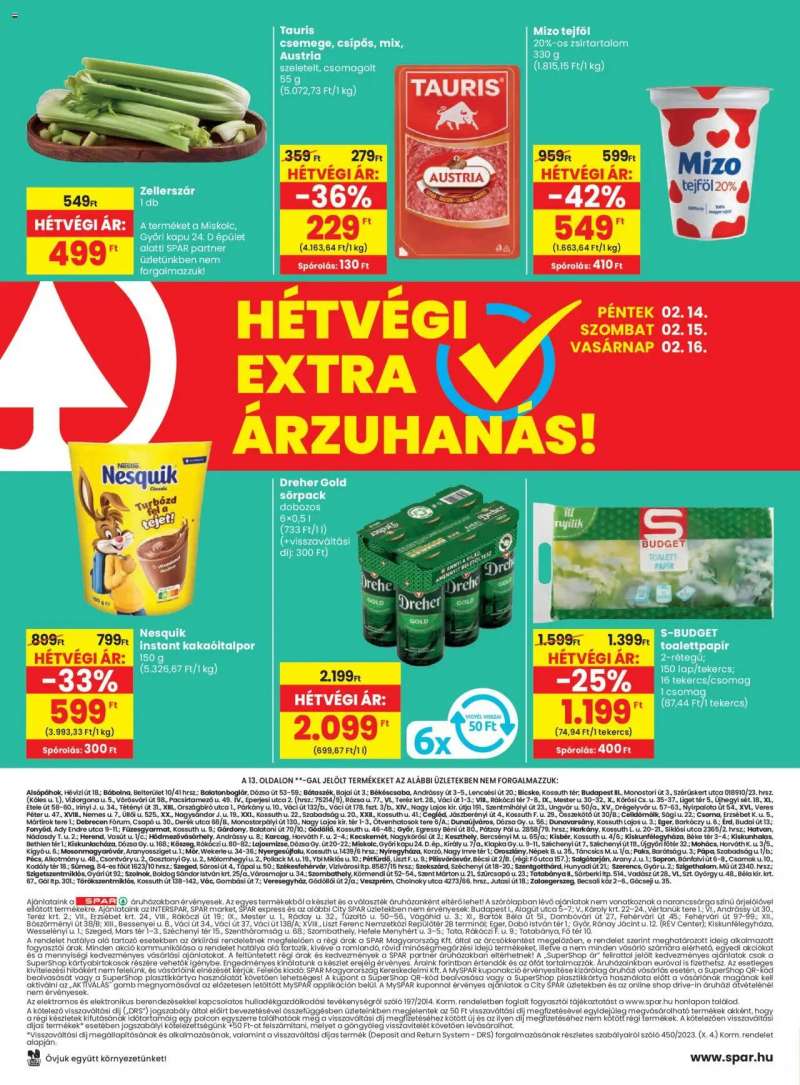 Spar Akciós újság Spar 20 oldal