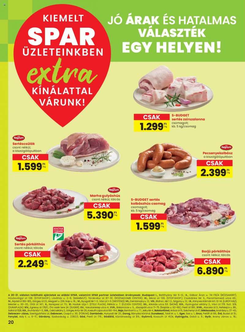 Spar Extra ajánlat! 1 oldal