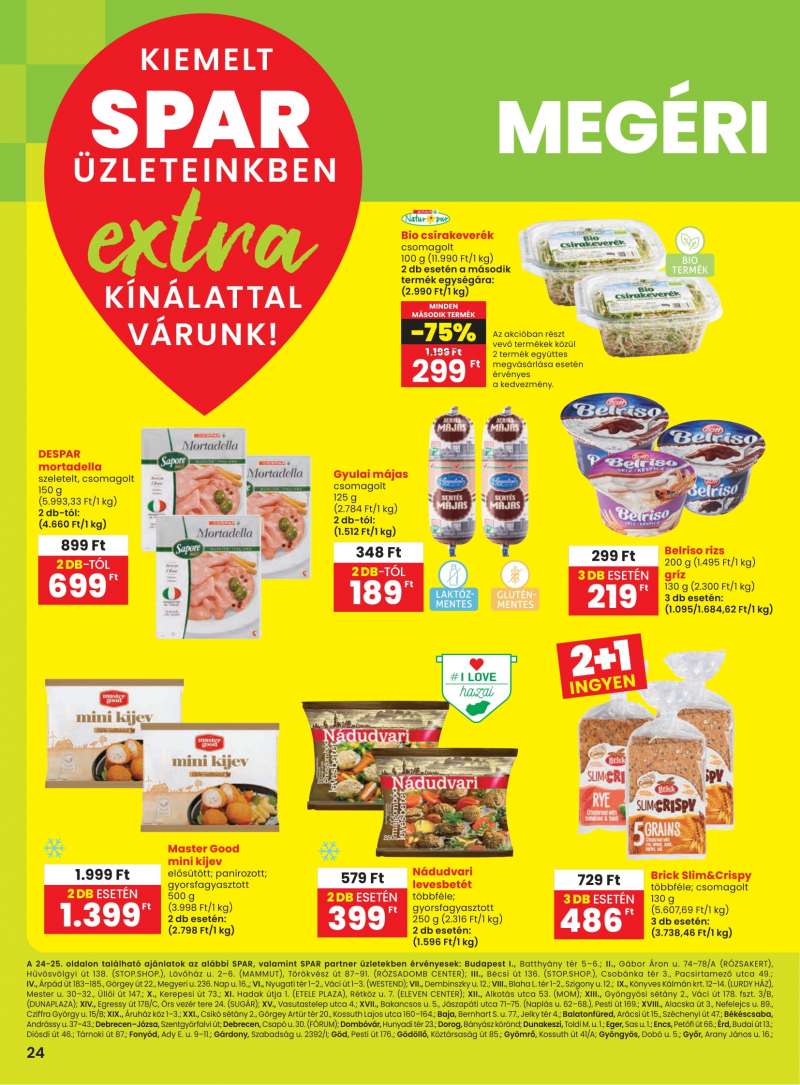 Spar Akciós Újság Extra 1 oldal