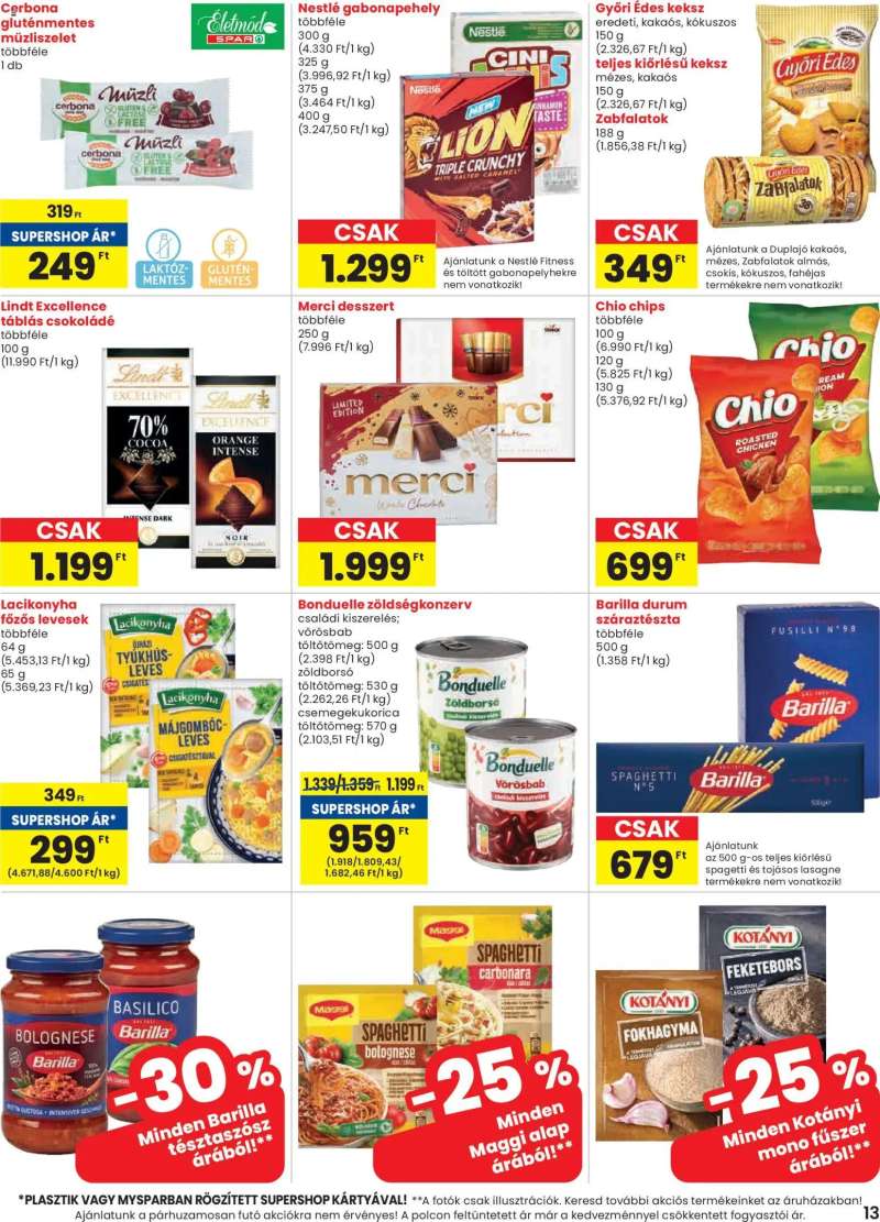 Spar Black Friday 13 oldal