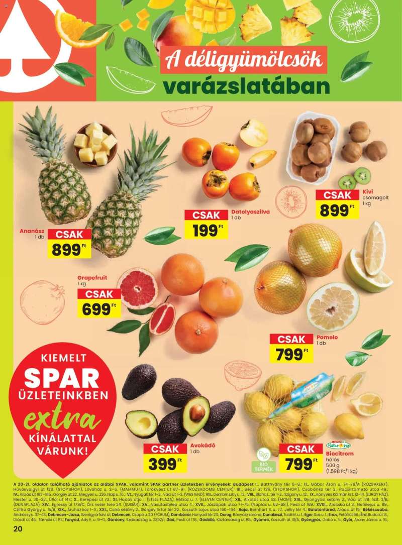 Spar Extra ajánlat 1 oldal