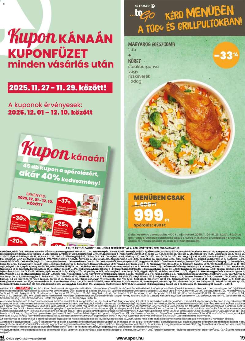 Spar Black Friday 19 oldal