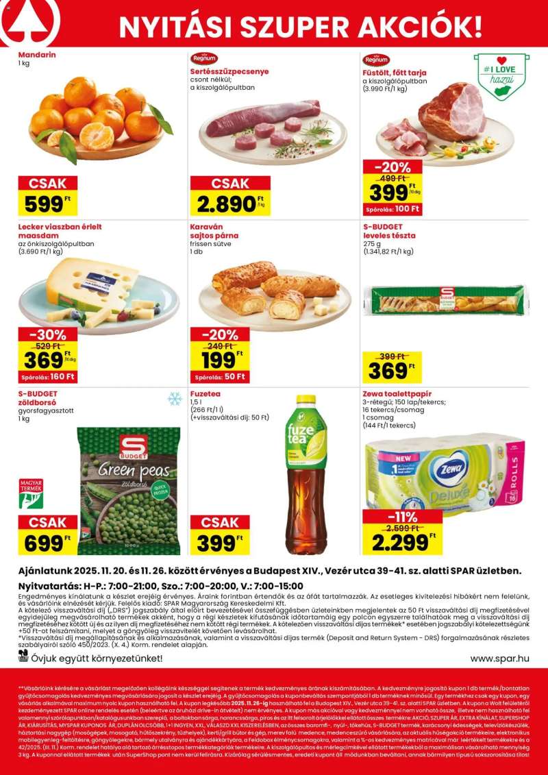 Spar BP Veres P. u. üzlet megújulás 2 oldal