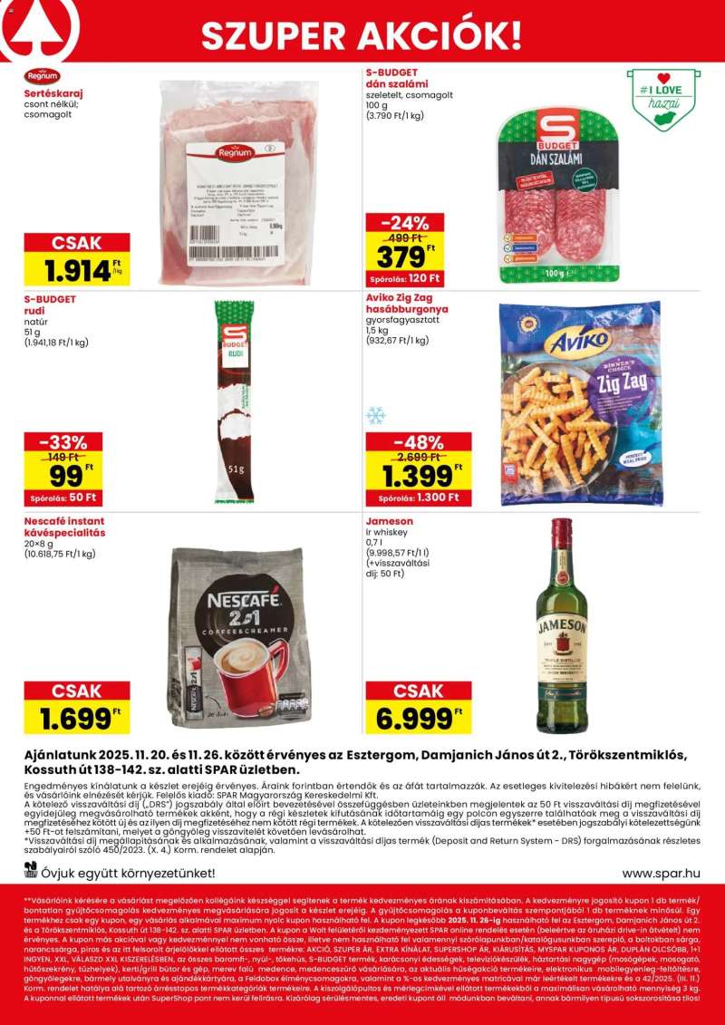 Spar Esztergom, Törökszentmiklós üzlet megújulás 2 oldal