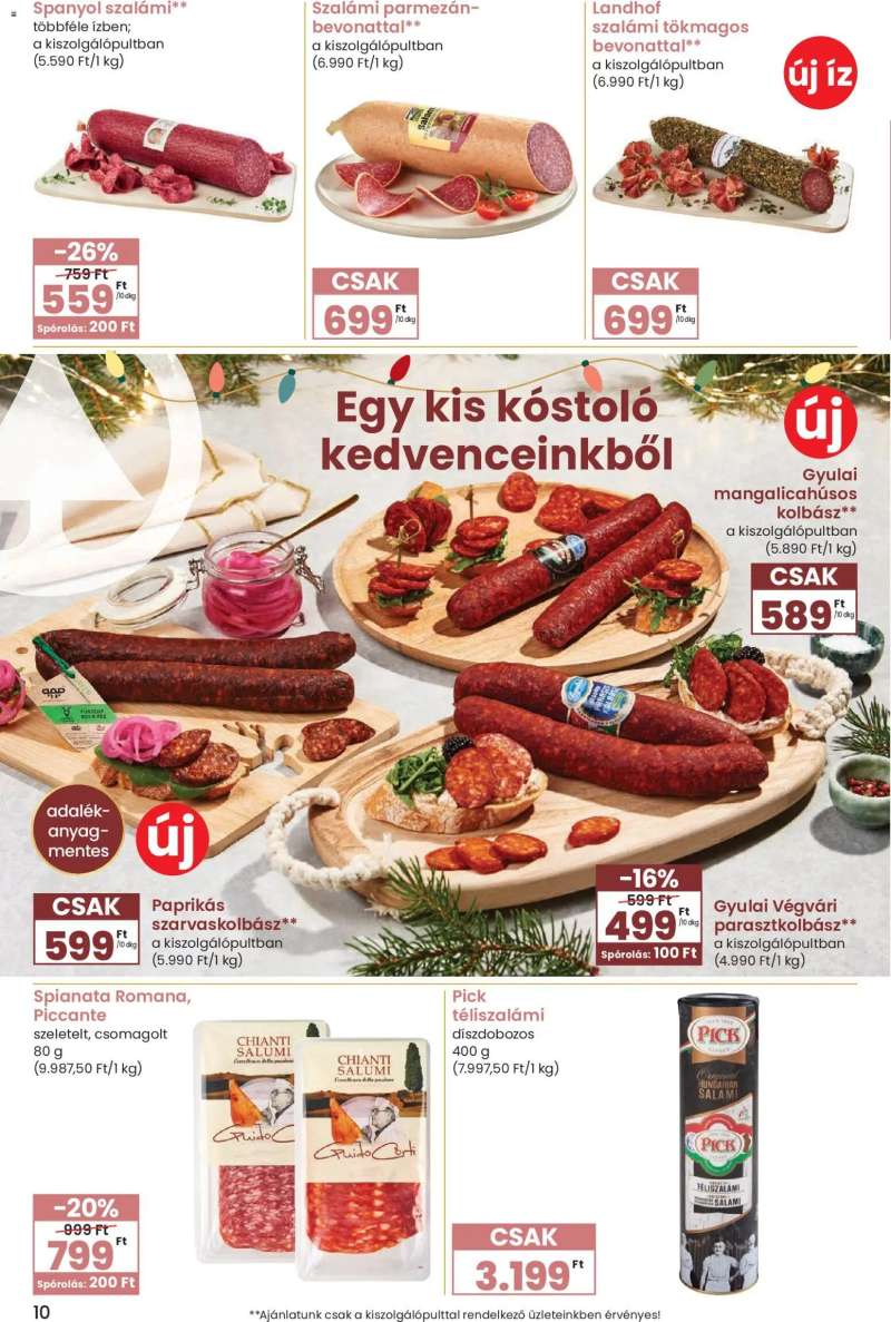 Spar Karácsonyi Ínyenc katalógus 10 oldal