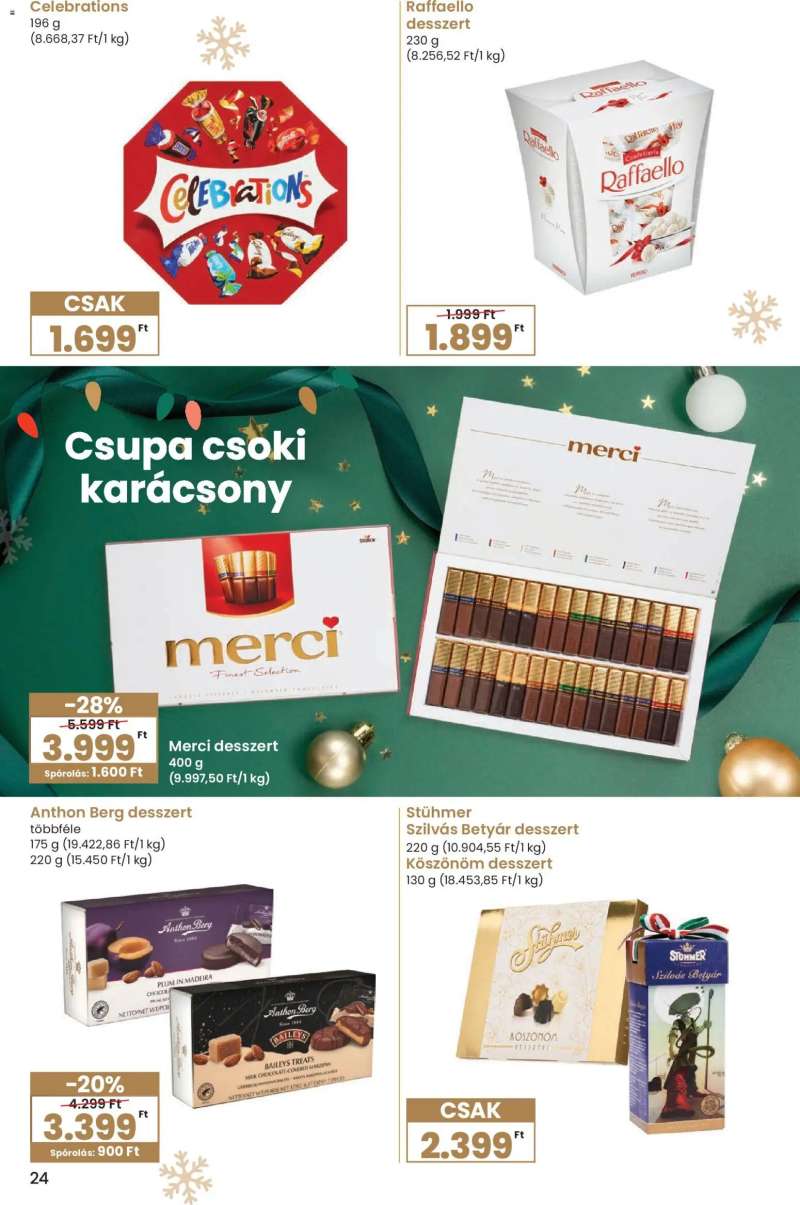 Spar Karácsonyi Ínyenc katalógus 24 oldal