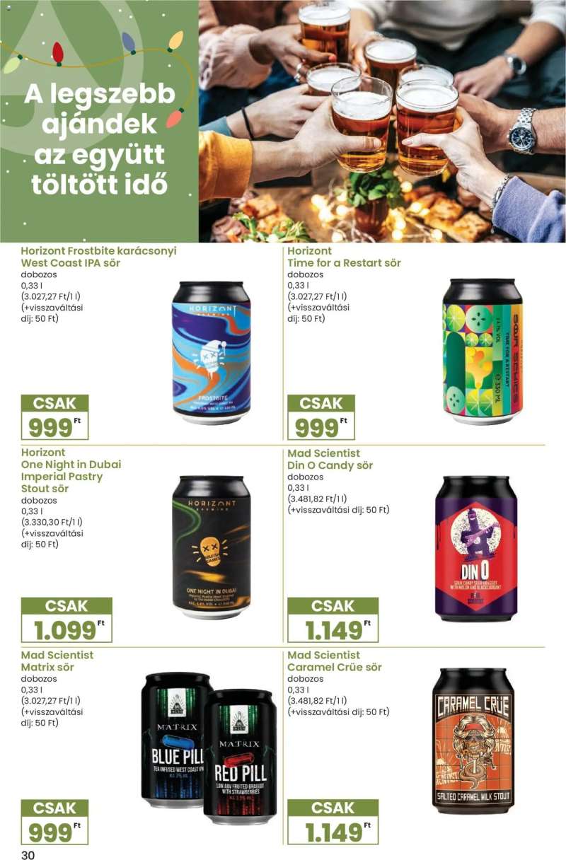 Spar Karácsonyi Ínyenc katalógus 30 oldal