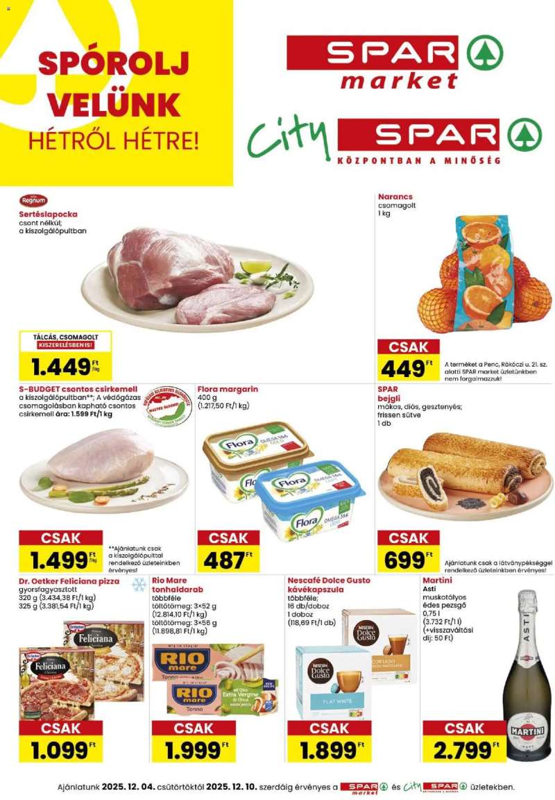 Spar City Spar szórólap 1 oldal
