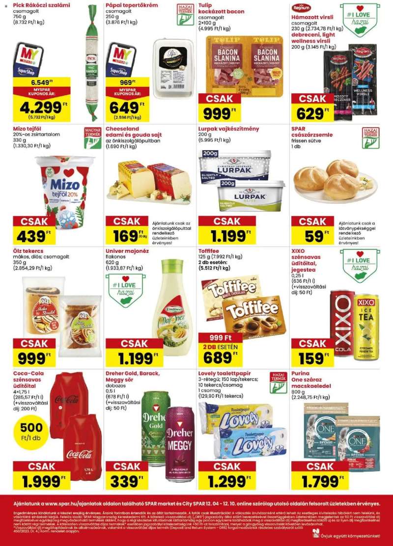 Spar City Spar szórólap 2 oldal