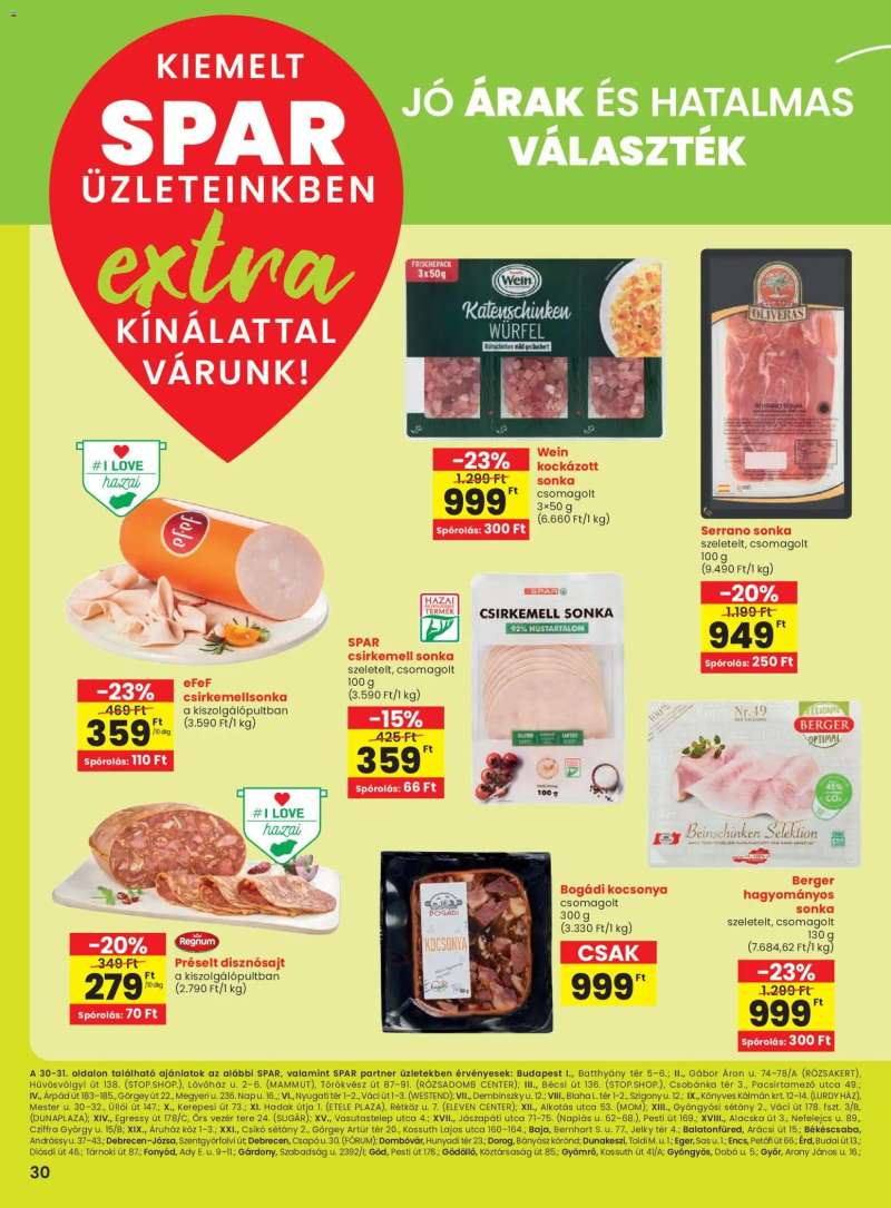 Spar Extra ajánlat 3 oldal