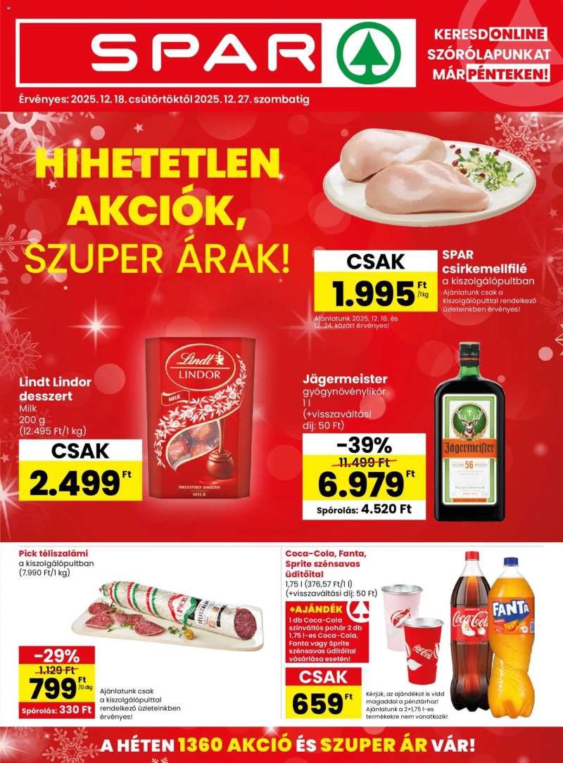 Spar Akciós újság Spar 1 oldal