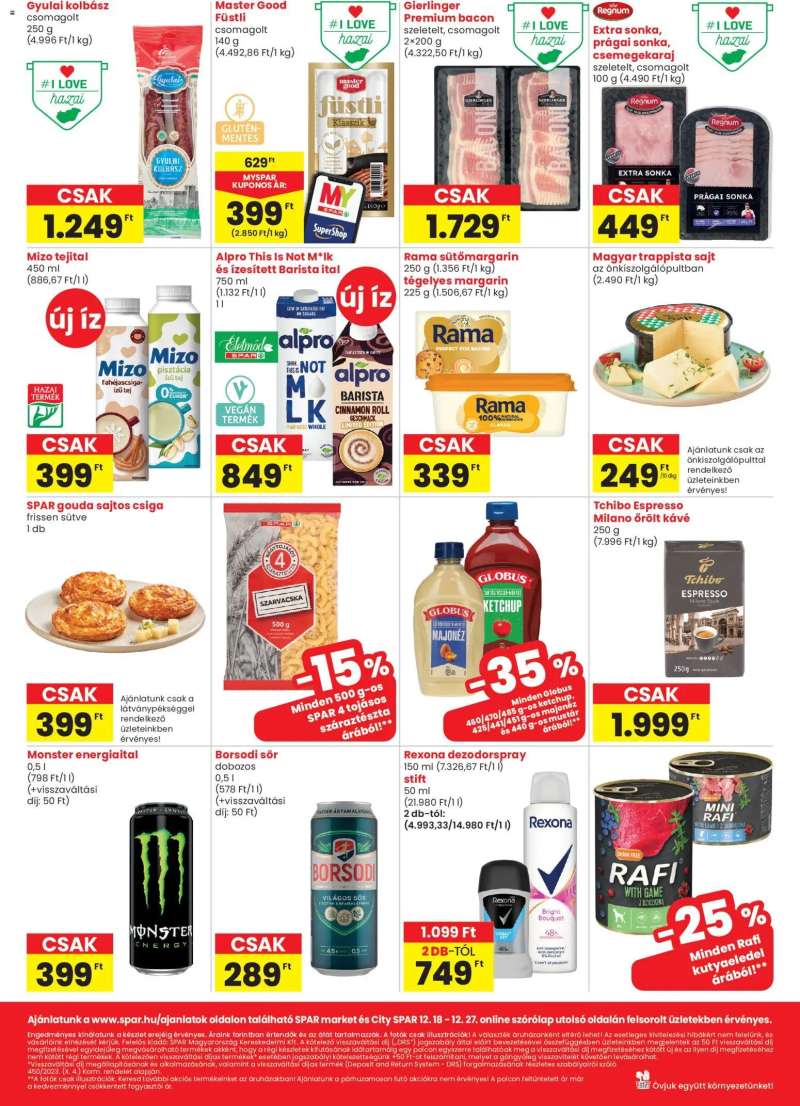 Spar City Spar szórólap 2 oldal