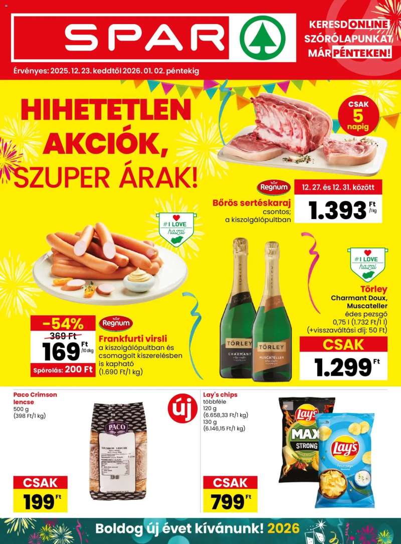 Spar Akciós újság Spar 1 oldal