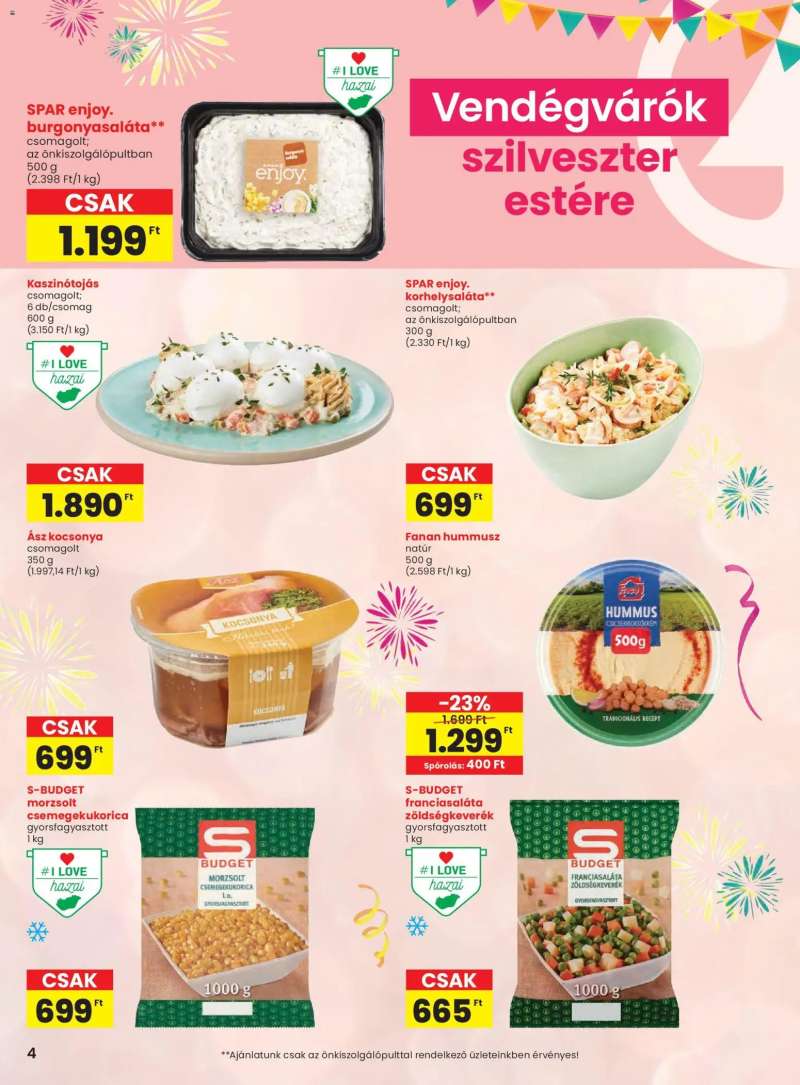 Spar Akciós újság Spar 4 oldal