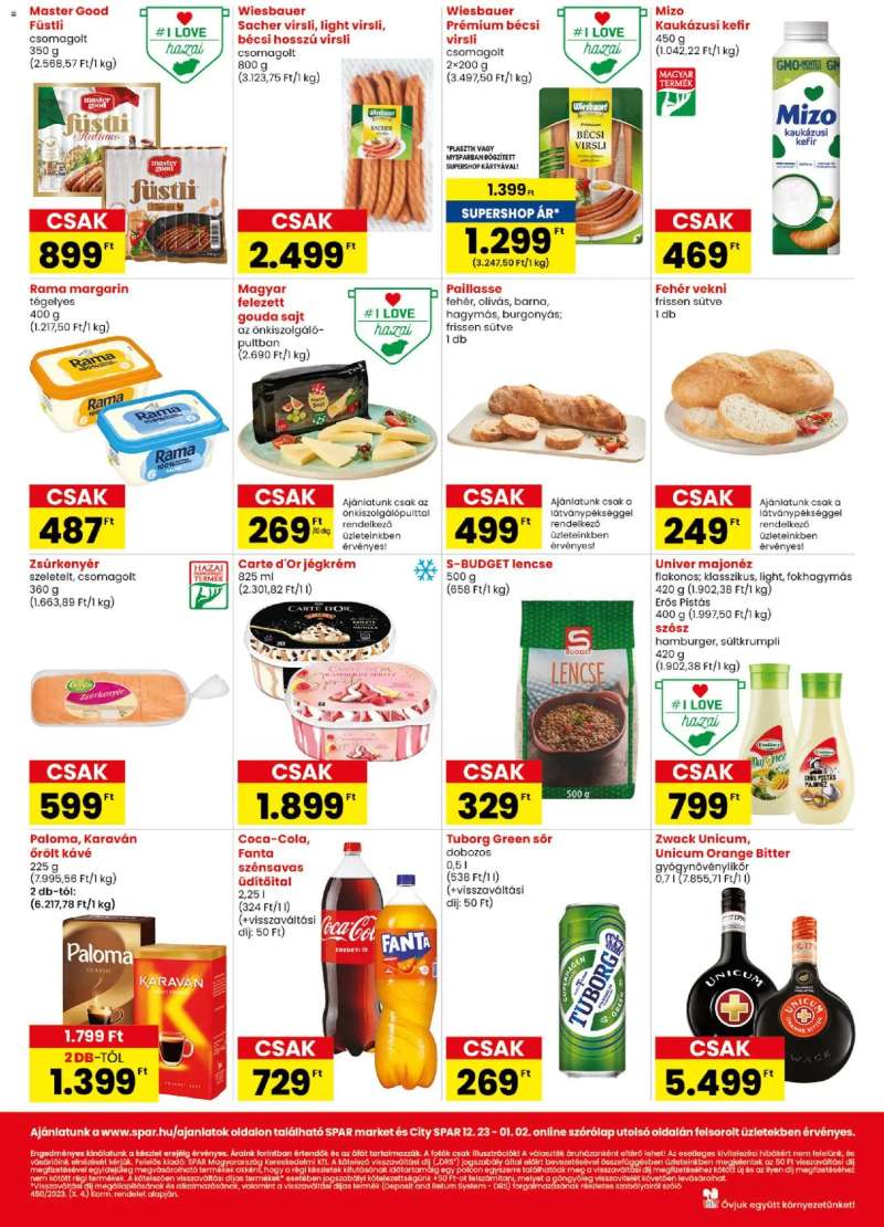 Spar City Spar szórólap 2 oldal