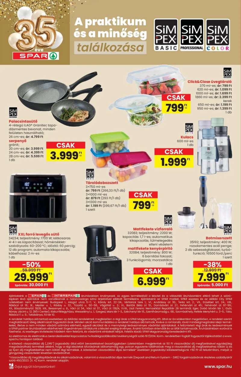 Spar Saját márka katalógus 16 oldal