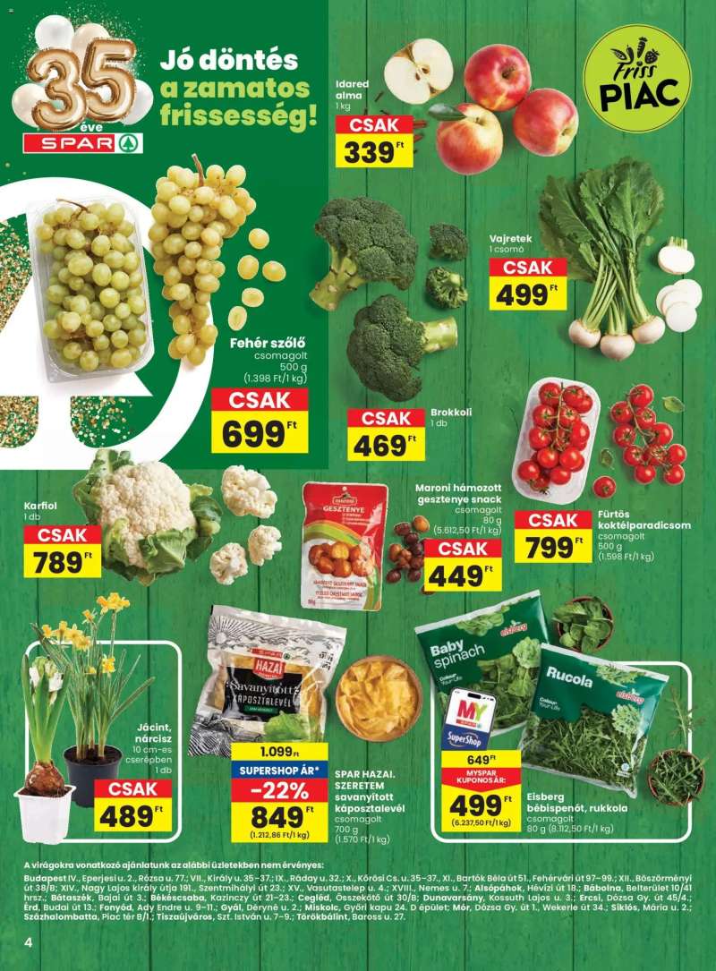 Spar Akciós újság Spar 4 oldal