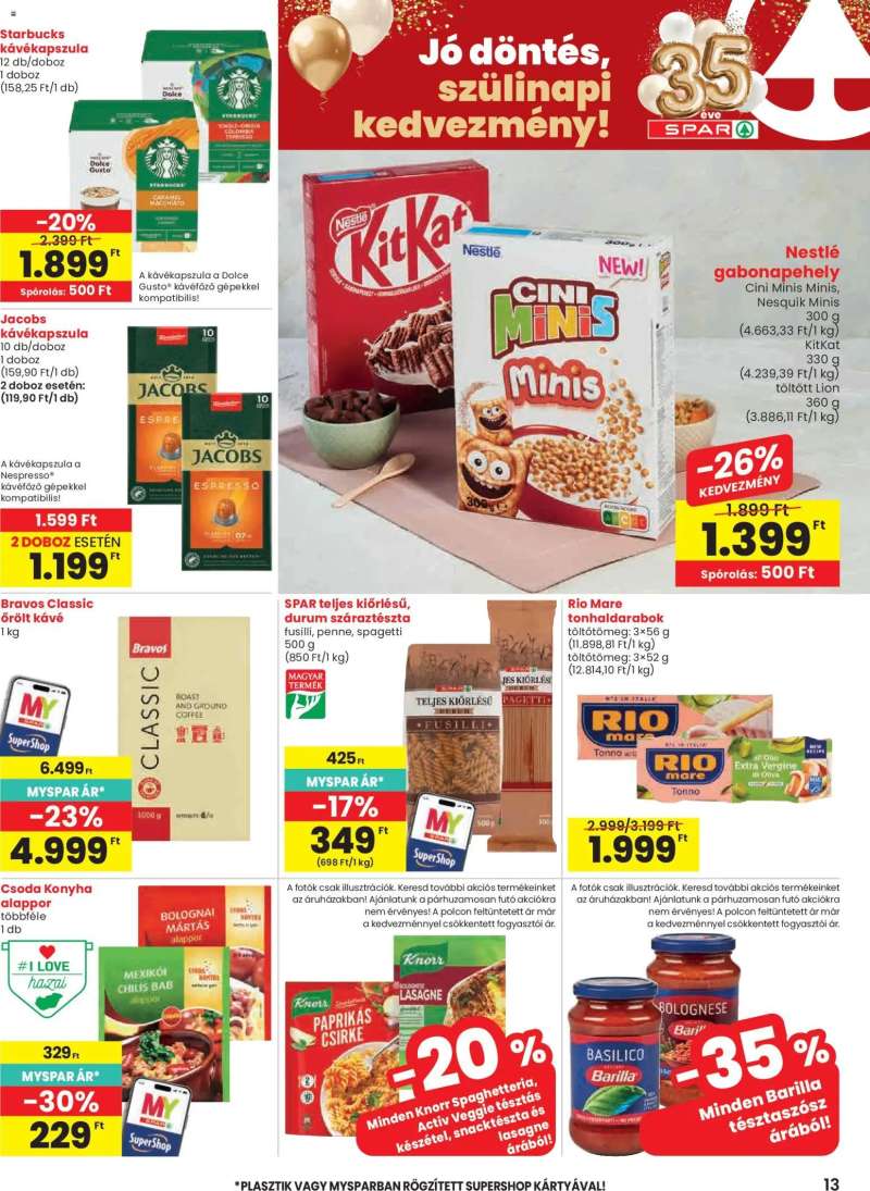 Spar Spar akciós újság 13 oldal