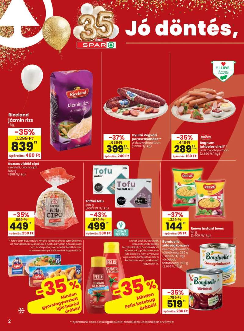 Spar Spar akciós újság 2 oldal