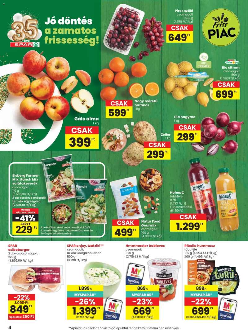 Spar Spar akciós újság 4 oldal