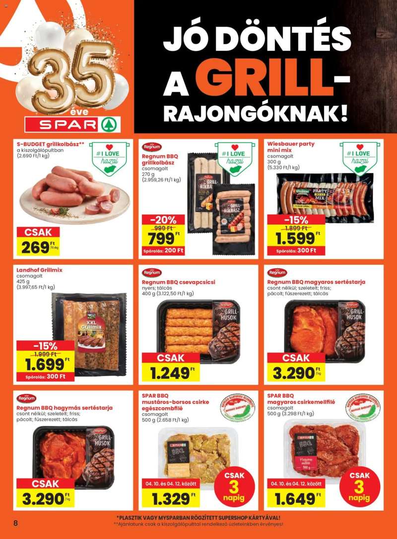 Spar Spar akciós újság 8 oldal