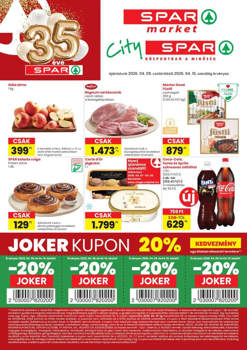 Spar Spar City Spar szórólap 1 oldal