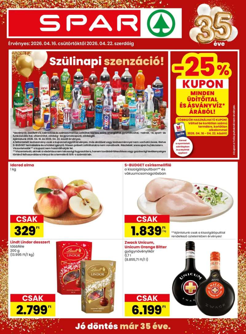 Spar Spar akciós újság 1 oldal