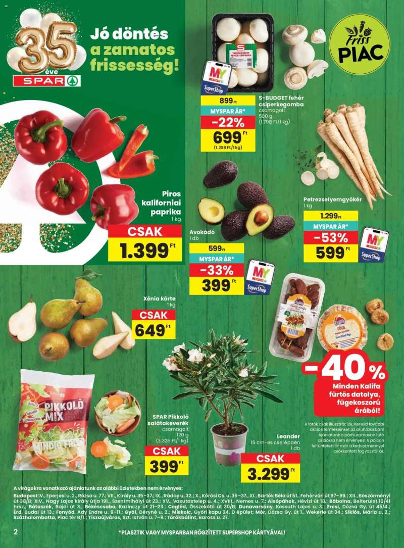 Spar Spar akciós újság 2 oldal