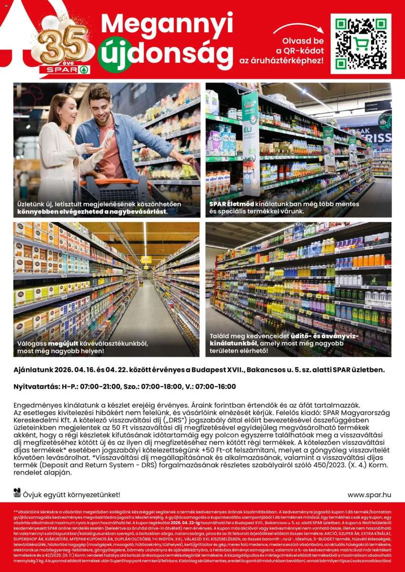 Spar Spar BP Bakancsos utca üzlet megújulás 2 oldal