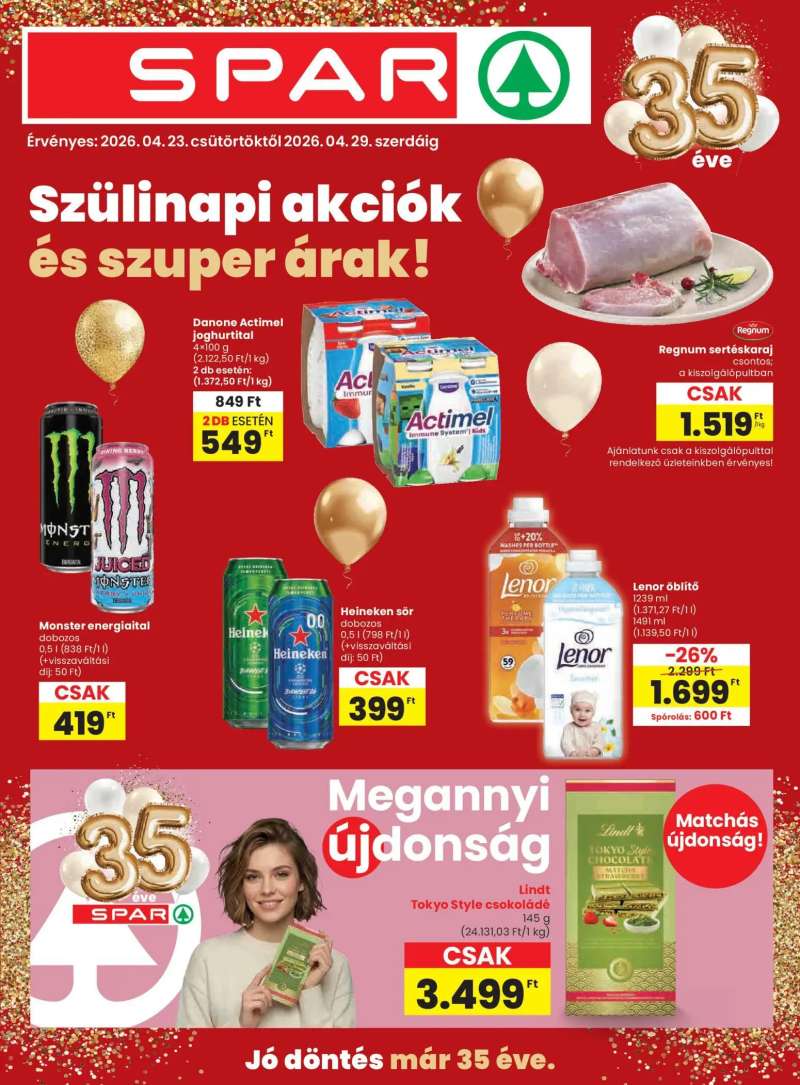 Spar Spar akciós újság 1 oldal