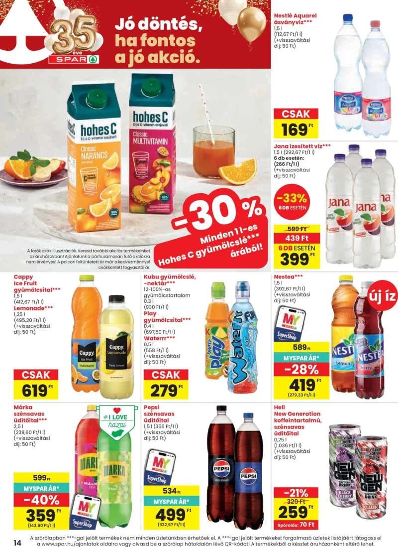 Spar Spar akciós újság 14 oldal