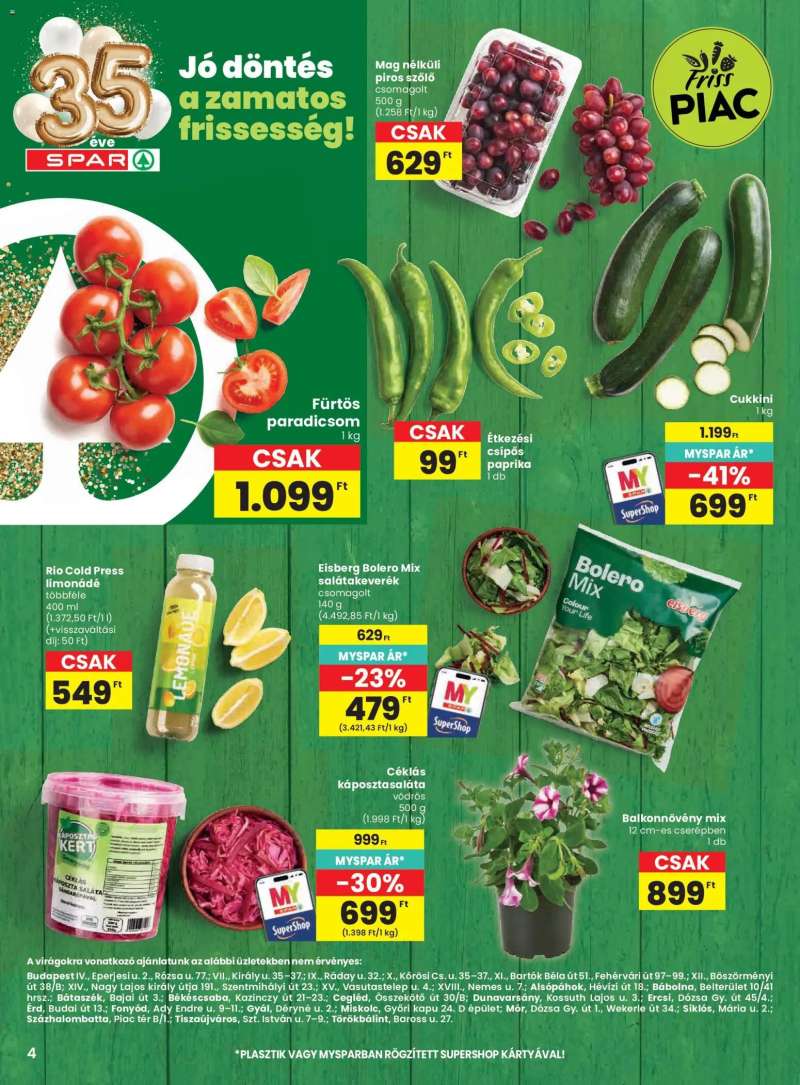 Spar Spar akciós újság 4 oldal