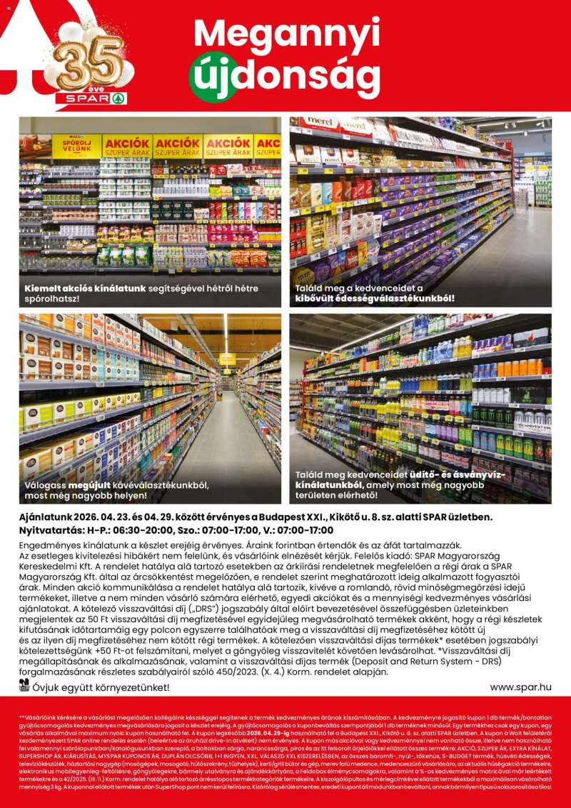 Spar Spar Bp XXI., Kikötő u üzlet megújulás 2 oldal