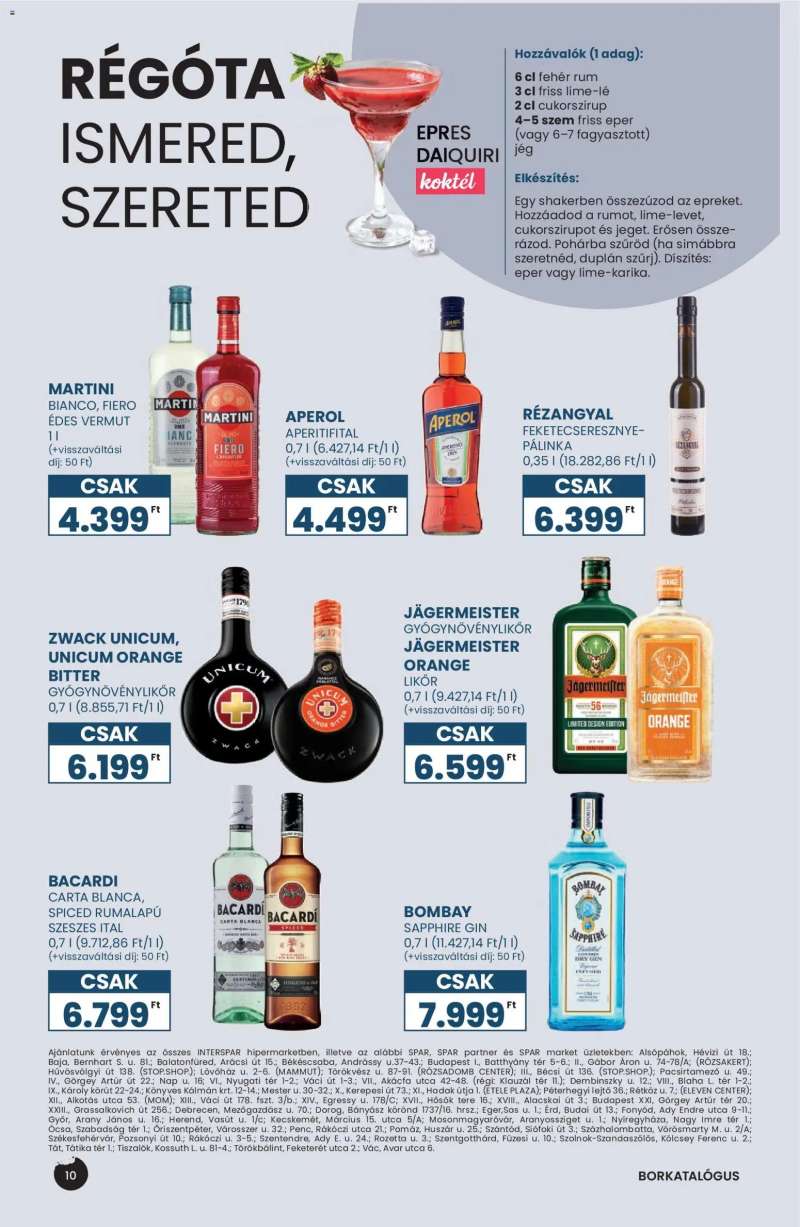 Spar Spar Tavaszi Borkatalógus 10 oldal