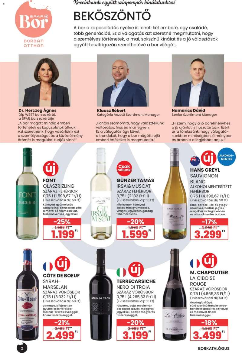 Spar Spar Tavaszi Borkatalógus 2 oldal